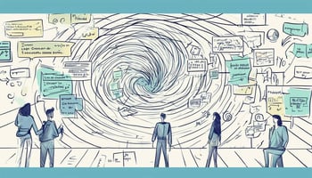 A company going through a growth phase, experiencing challenges in transitioning from small to medium-sized, leading to cultural strain and identity crisis.