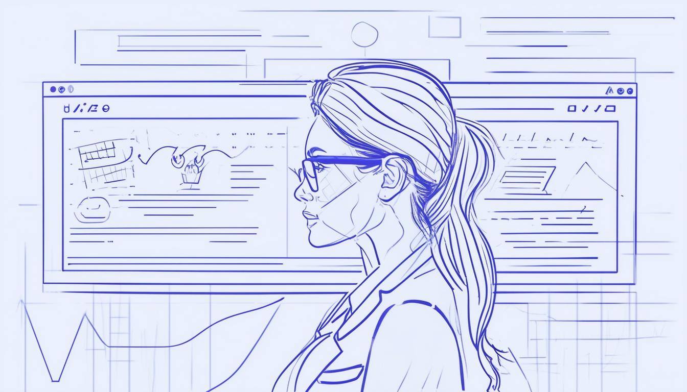 A woman in a leadership role in the tech industry, confidently navigating male-dominated spaces, facing challenges, and empowering other women in the workplace.